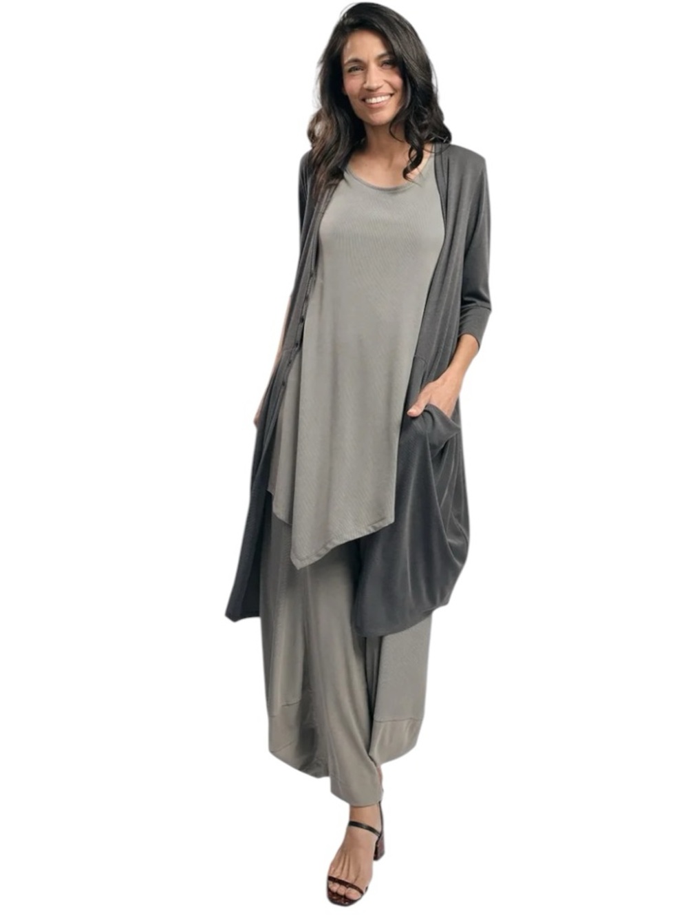 Alembika Essential Draped Cocoon Cardigan Jacket Gray NWT Size 0 | US Small 4-6